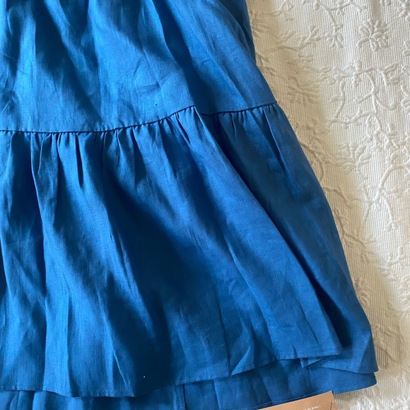 Reformation Adria Linen Dress in Azul - Picture 7 of 9